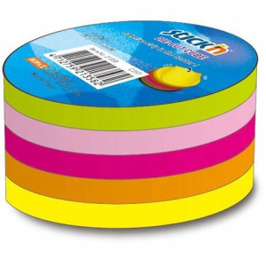 Notes Koło 67x67mm 5Kol Neon Stick'n