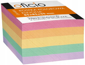 Kostka kolorowa 85X85X35 klejona Oficio