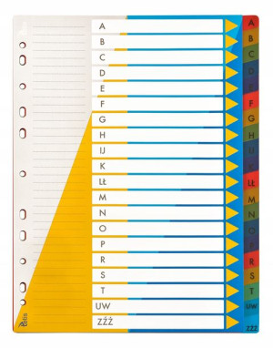 Przekładki PP alfabetyczne, A-Z