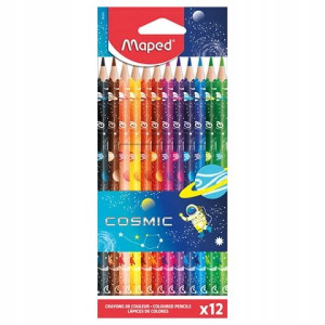 Kredki Trójkątne Cosmic 12 Szt. 862242 Maped