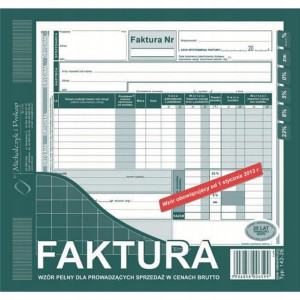 Faktura Brutto 2/3 A4 142-2e