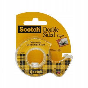 TAŚMA SCOTCH 136 dwustronna 12mmX6,3M Z PODAJNIKIE