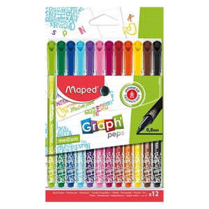 Cienkopis Graph Deco 12kol Maped 749652