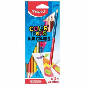 Kredki Colorpeps Duo Dwustronne 12=24Kolory Maped