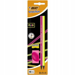Ołówek Evolution Hb Bez Gumki 2szt+Gumka+Temp. Bic