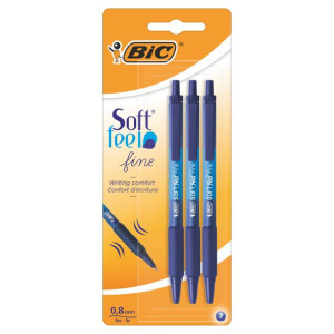 Długopis Soft Feel Niebieski 3szt Bic