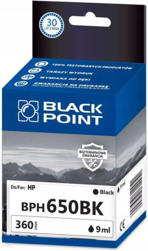 Tusz Black Point BPH650XLBK do HP CZ101