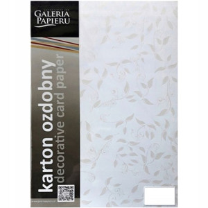 Papier ozdobny A4 Liana biały 50 szt./op. 100g/m2