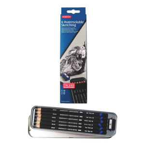 Ołówki Watersoluble Sketching 6 Tin Derwent 700837