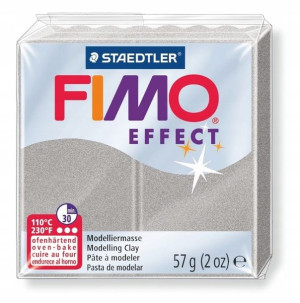 Fimo Masa Jasnosrebrny Perłowy 57g Kostka Staedtl
