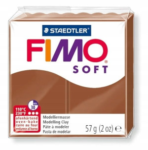 Fimo Masa Soft Brązowy 57g Kostka Staedtler