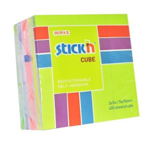 Notes Samoprzylepny Kostka 76x76Mm Hopax zielony