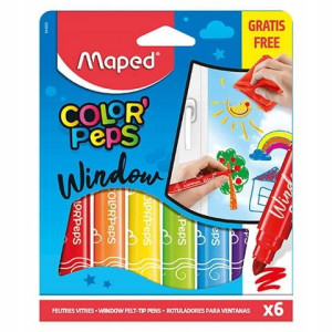 Flamastry Do Szyb Colorpeps Window 6Szt Maped