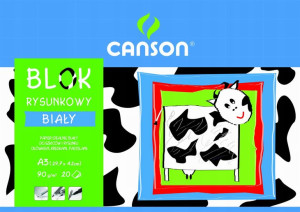 Blok Rysunkowy Canson Biały A3 90g 20 Kartek