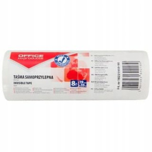 Taśma biurowa OFFICE PRODUCTS, 19mm, 33m, 8szt., m