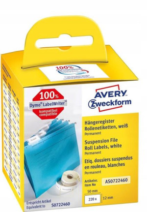 Avery Etykiety w rolce 12x50 AS0722460
