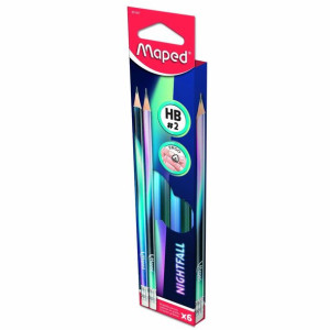 Maped Ołówek z gumką Nightfall HB kartonowy