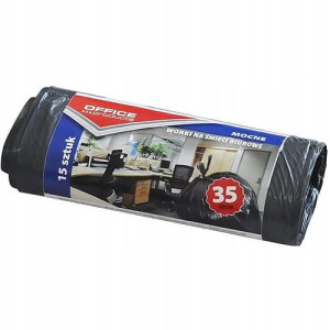 Worki Na Śmieci Biurowe Mocne (Ldpe)35l,15sztCzarn