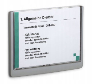 Tabliczka Informacyjna na drzwi A5 Grafit Durable