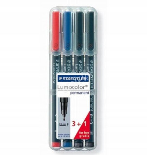 Foliopis Lumocolor F Wodoodporny Zestaw 3+1