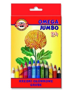 Koh-I-Noor Kredki Omega Jumbo 3384 24 Kolorów