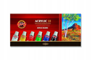 Koh-i-noor Farby Acrylowe 162703 10 Kolorów 16ml