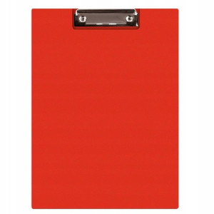 Clipboard teczka PVC A4 czerwony podkład z klipem