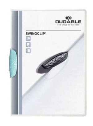 Durable Skoroszyt przezroczysty SWINGCLIP błękitny