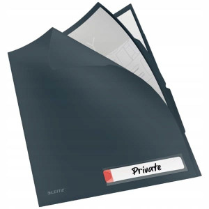 Folder A4 z 3 przegródkami Leitz Cosy szary