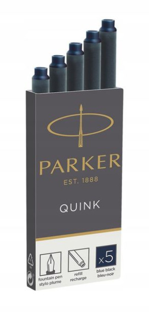 Naboje PARKER QUINK do pióra wiecznego czarne