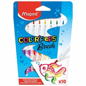 Flamastry Colorpeps Brush 10 Szt Maped