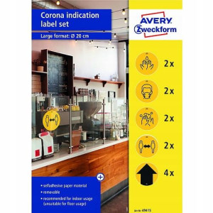 Zestaw etykiet antybakteryjny USUWALNE Avery 49415