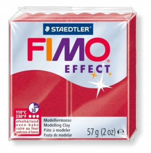 FIMO modelina Effect czerwony metaliczny 57g