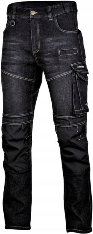 Spodnie Robocze Jeansowe Slim Lahti Pro Czarne 3xl