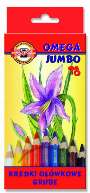 Kredki Omega Jumbo 3373 18 Kolorów Koh-i-noor