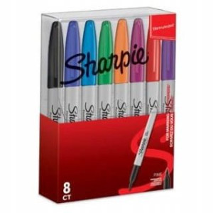 Zestaw markerów permanentnych 8 kolory Sharpie