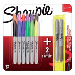 Zestaw markerów permanentnych 14 kolorów Sharpie