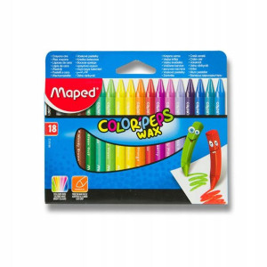 Kredki świecowe colorpeps 18 sztuk Maped 861012