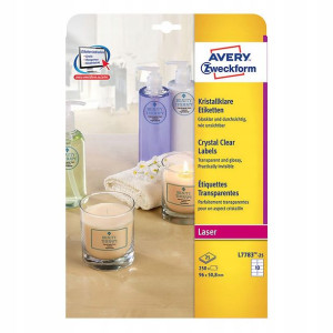 Etykiety przezroczyste Cryst Avery 96x50,8 L7783