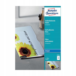 Przezroczyste folie samoprzylepne Avery 2501