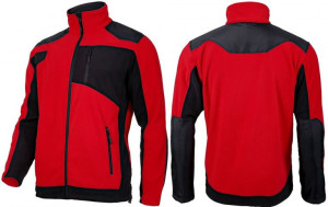 Bluza polar ze wzmocnieniami L czerw-czar LAHTI