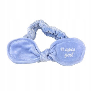 Apis opaska niebieska Baby Blue na gumce kokarda