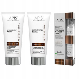 Apis Coffee Shot Zestaw maska + peeling + serum