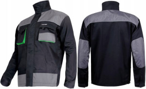 Bluza robocza 100% bawełna czarno-ziel 3XL Lahti