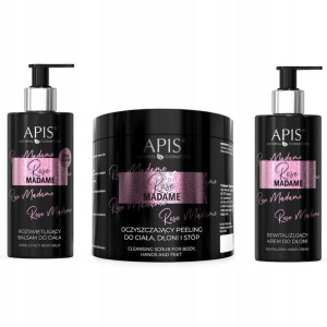 APIS ROSE MADAME Zestaw Krem peeling balsam ciało