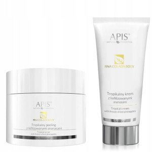 APIS Pina Colada Zestaw PEELING KREM NA CELLULIT