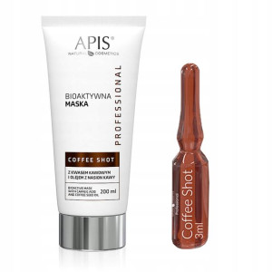 Apis Coffee zestaw anti-aging ampułka maska 200ml
