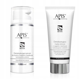 APIS DETOX ZESTAW Cera tłusta trądzik serum maska
