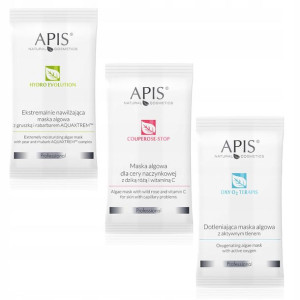 APIS Zest maseczek ALGOWYCH nawilżające ALGI 3x20g