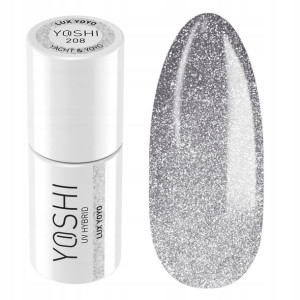 Yoshi Pro lakier hybrydowy 208 Srebrny blask 6ml
